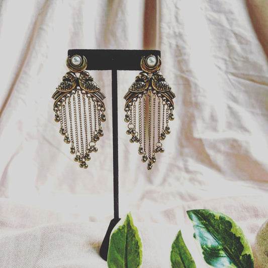 Chaand Oxidized Jhumkas