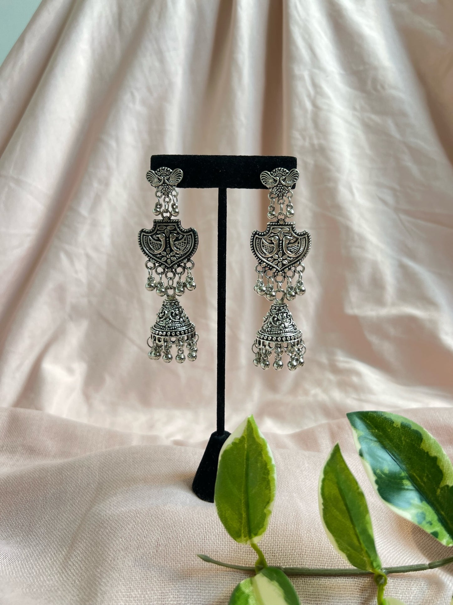 Jaipur Oxidized Jhumkas